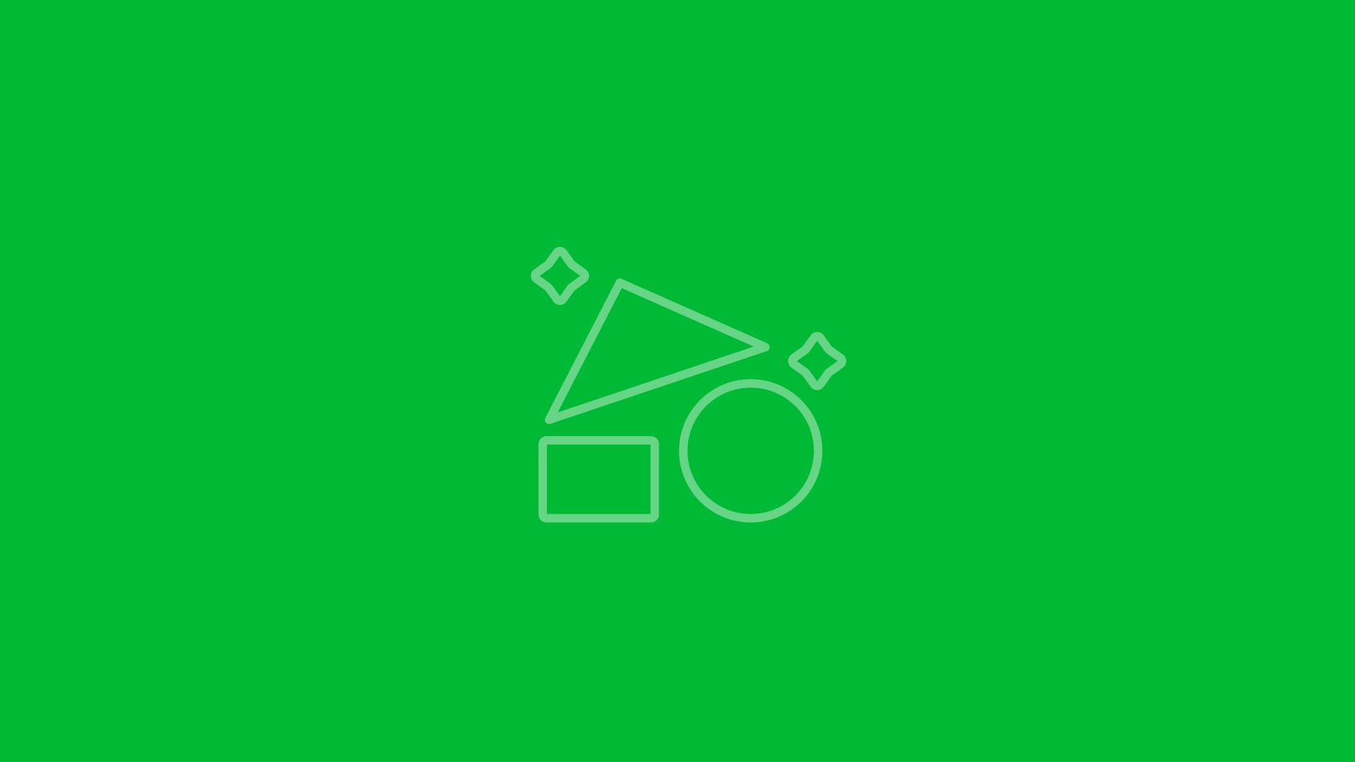 Building blocks icon with a dark green geometric background